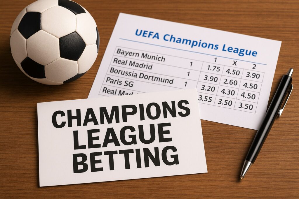 Mestarien liigan vedonlyönti: Miten kertoimet paljastavat joukkueiden voimasuhteet?